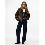 PIECES Pieces dame jakke pcjosie Jacket Hot Fudge Washed