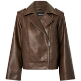 PIECES Pieces dame jakke pcjosie Jacket Hot Fudge Washed