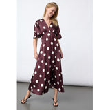 Sisters Point SISTERS POINT dame kjole GISELA Dress Deep Bordeaux Dot