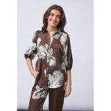 Sisters Point SISTERS POINT dame skjorte ELLA Shirt Brown flower