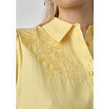 Sisters Point SISTERS POINT dame skjorte ISOLA Shirt Yellow Stripe