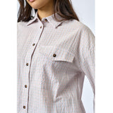 Sisters Point SISTERS POINT dame skjorte VIBEKE Shirt Soft rose check