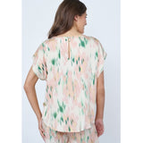 Sisters Point SISTERS POINT dame top EMILY Top Green Coral Graphic