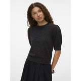 Vero Moda VERO MODA Dame Pullover VMDoffy Knit Chocolate Torte BLACK MELANGE