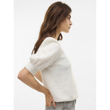 Vero Moda VERO MODA Dame Pullover VMDoffy Knit Snow White MELANGE