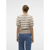 Vero Moda VERO MODA Dame Pullover VMDoffy Knit Moon Rock BIRCH