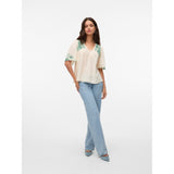 Vero Moda VERO MODA dame bluse VMBRIDGET Blouse Birch BOSPHORUS EMB.