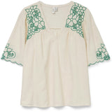 Vero Moda VERO MODA dame bluse VMBRIDGET Blouse Birch BOSPHORUS EMB.