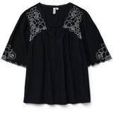 Vero Moda VERO MODA dame bluse VMBRIDGET Blouse Black CLOUD DANCER EMB.