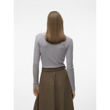 Vero Moda VERO MODA dame bluse VMBRITT Blouse Light Grey Melange