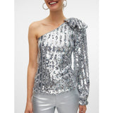 Vero Moda VERO MODA dame bluse VMEFI Restudsalg Silver Colour