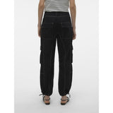 Vero Moda VERO MODA dame bukser VMKIM Restudsalg Black BIRCH STICHES