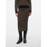 Vero Moda VERO MODA dame nederdel VMARIA Skirt Black W. SILVER MINK GRAFIC PRINT