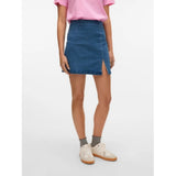 Vero Moda VERO MODA dame nederdel VMNELLY Skirt Medium blue denim
