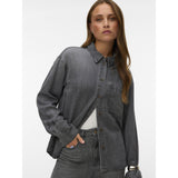 Vero Moda VERO MODA dame skjorte AWLUCEA Shirt Medium Grey Denim
