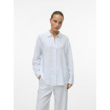 Vero Moda VERO MODA dame skjorte VMLINN Shirt Snow White Olga Airy Blue