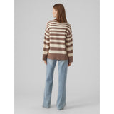 Vero Moda VERO MODA dame strik VMHERMOSA Restudsalg Brown Lentil W BIRCH