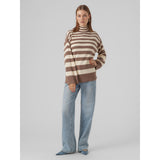 Vero Moda VERO MODA dame strik VMHERMOSA Restudsalg Brown Lentil W BIRCH