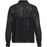VILA VILA Dame Skjorte VIVilovana Shirt Black Beauty BLACK SEQUINS