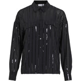 VILA VILA Dame Skjorte VIVilovana Shirt Black Beauty BLACK SEQUINS