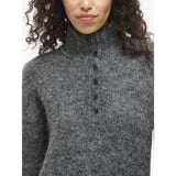 VILA VILA dame kjole VINYNNI Dress Dark grey melange