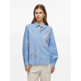 VILA VILA dame skjorte VICASPIANA Shirt Blissful Blue