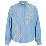 VILA VILA dame skjorte VICASPIANA Shirt Blissful Blue