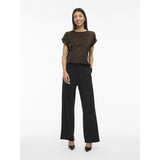 VILA VILA dame top VIELLETTE Top Coffee Bean
