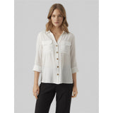 Vero Moda Vero Moda dame skjorte VMBUMPY Restudsalg Snow white