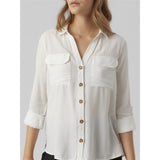 Vero Moda Vero Moda dame skjorte VMBUMPY Restudsalg Snow white