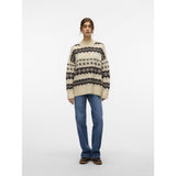 Vero Moda Vero moda dame strik trøje VMAMPLE Knit Birch chocolate torte