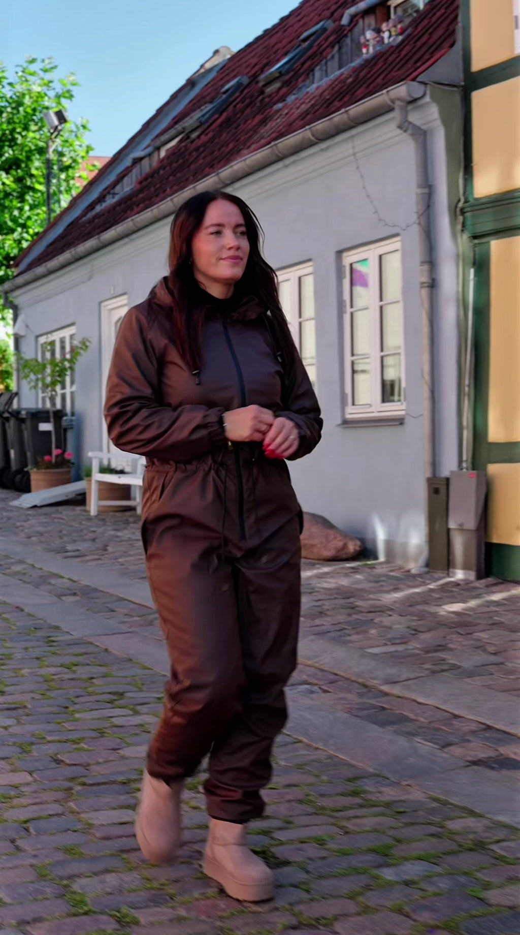 ONLY ONLY dame Regndragt padded rainsuit ONLPHILIPPA Rainwear Chocolate Brown
