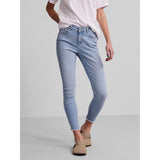 PIECES Pieces dame jeans PCDELLY Restudsalg Light Blue Denim