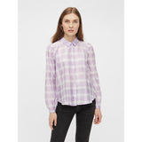 PIECES Pieces dame skjorte PCVENNI Restudsalg Purple Heather