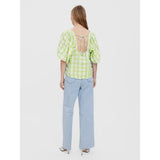 Vero Moda Vero Moda dame bluse VMSODY Restudsalg Shadow Lime Snow White